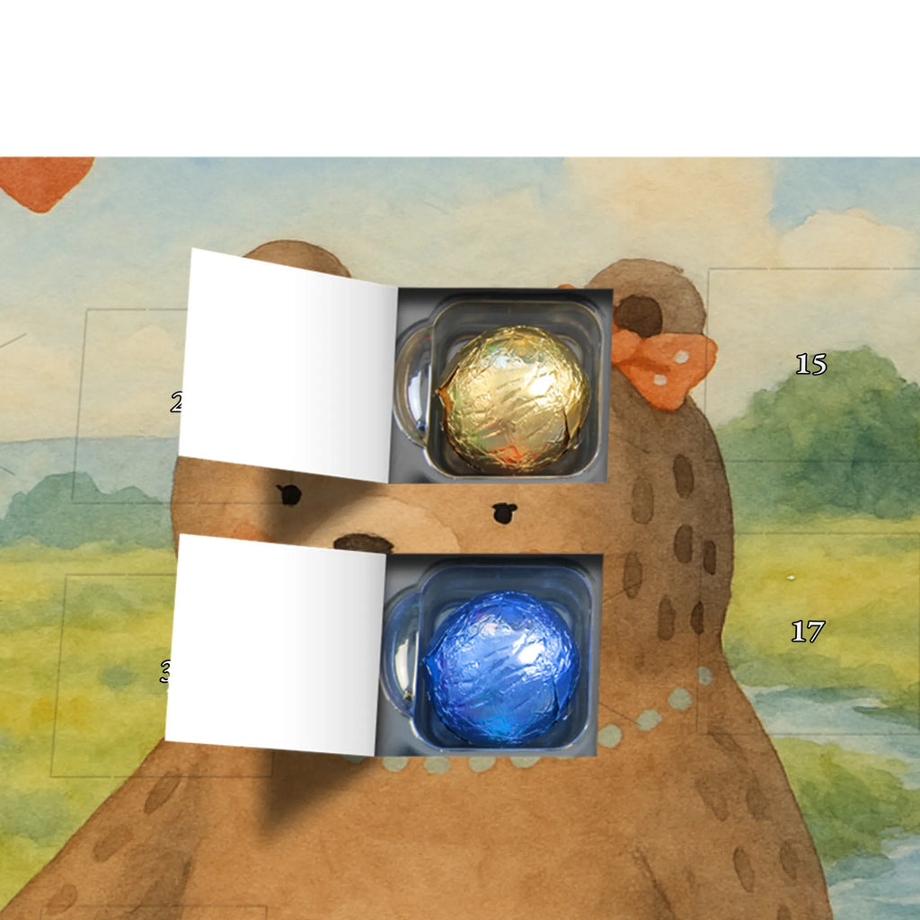 Chocolate advent calendar bear Girlfriend Design teddy bear, cuddly toy, bear girlfriend best friend love proof of love loves buddy buddy