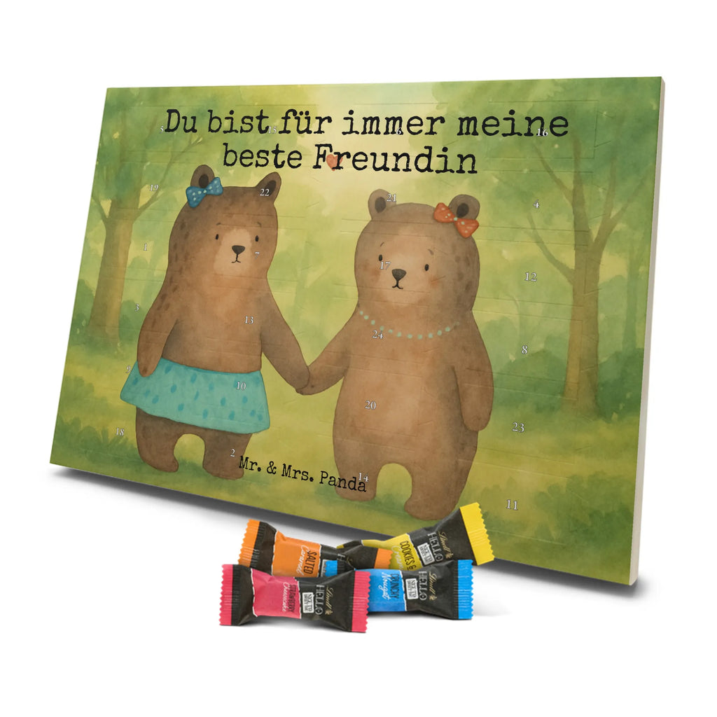 Chocolate advent calendar bear Girlfriend Design teddy bear, cuddly toy, bear girlfriend best friend love proof of love loves buddy buddy