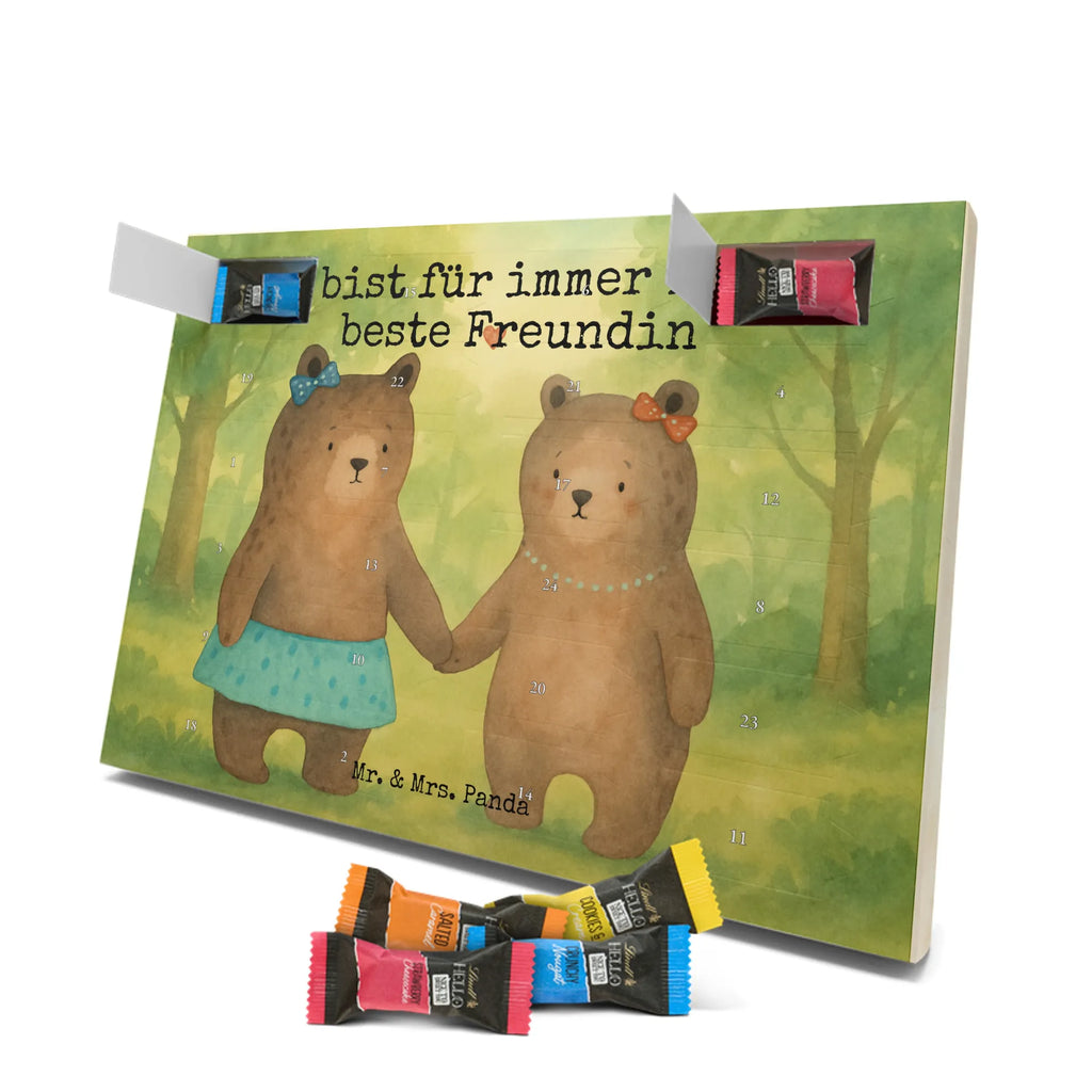 Chocolate advent calendar bear Girlfriend Design teddy bear, cuddly toy, bear girlfriend best friend love proof of love loves buddy buddy