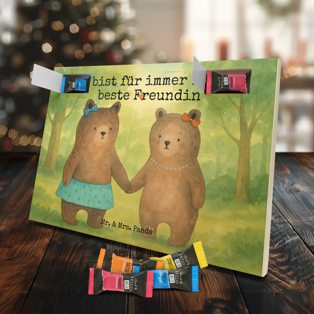 Chocolate advent calendar bear Girlfriend Design teddy bear, cuddly toy, bear girlfriend best friend love proof of love loves buddy buddy