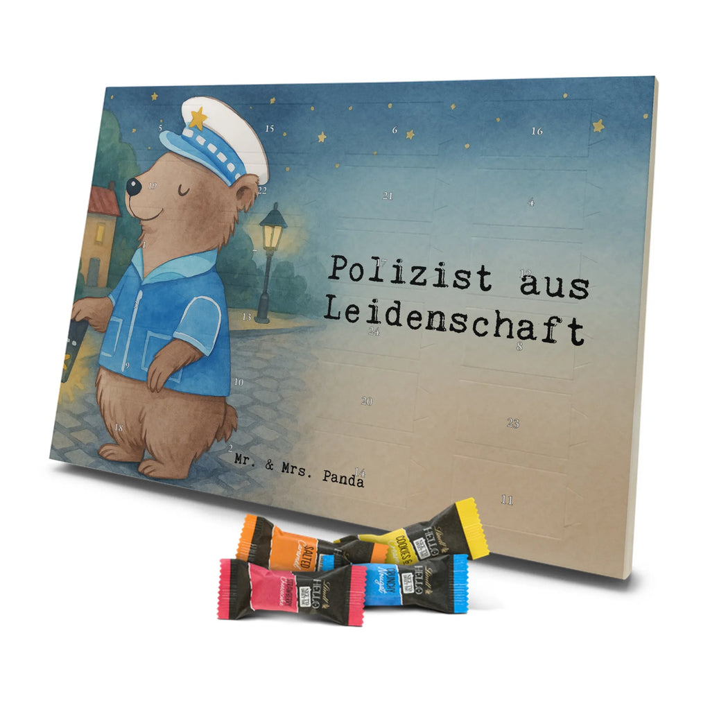 Chocolate advent calendar policeman Passion Design gift, promotion, anniversary, retirement, sayings, job start, gift idea, best, farewell gift, profession, passing exam