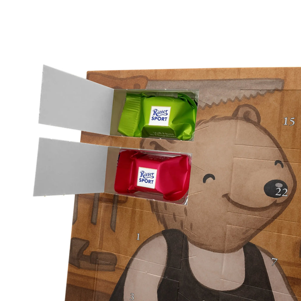 Chocolate advent calendar Carpenter Passion Design gift, promotion, anniversary, retirement, sayings, job start, gift idea, best, farewell gift, profession, passing exam