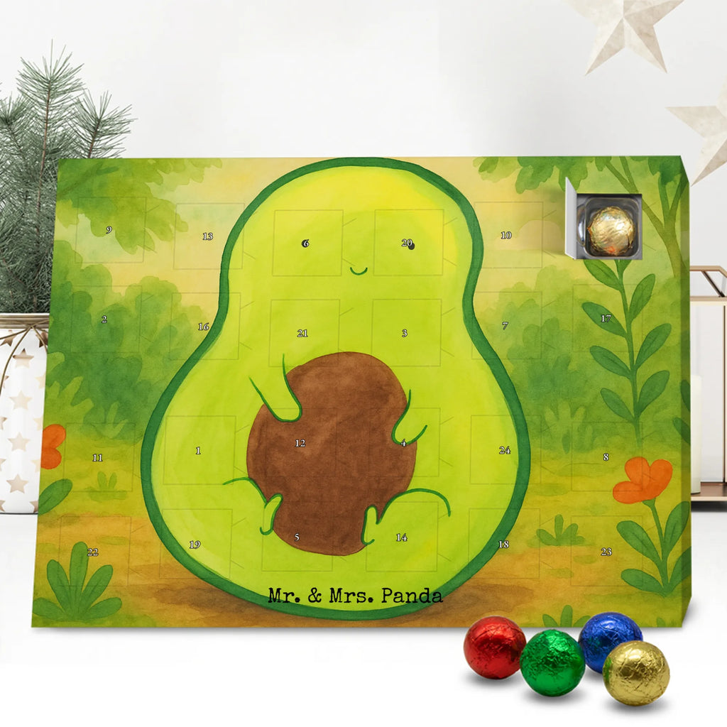 Chocolate advent calendar avocado core Design vegetables, saying life, avocado seed, seed, plant