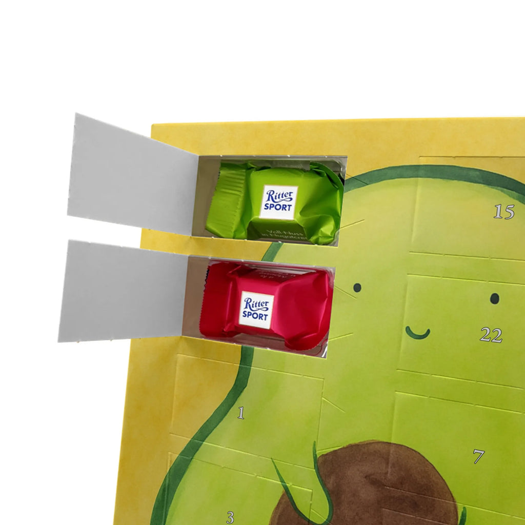 Chocolate advent calendar avocado core Design vegetables, saying life, avocado seed, seed, plant