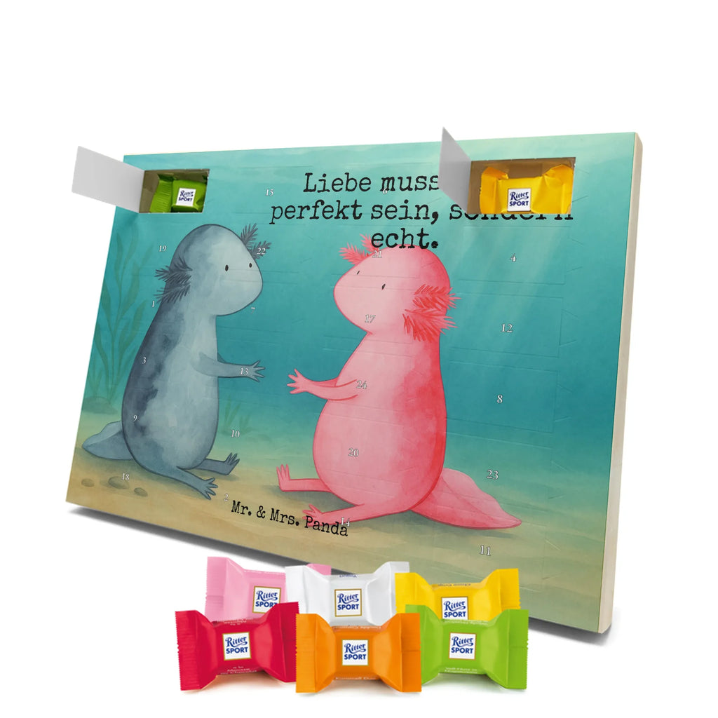 Chocolate advent calendar axolotl Love Design Axelotl, marine animals, Mexican walking fish, salamander, friend, great love, tail, anniversary, proof of love, fiancé, valentine's day, amphibian, husband