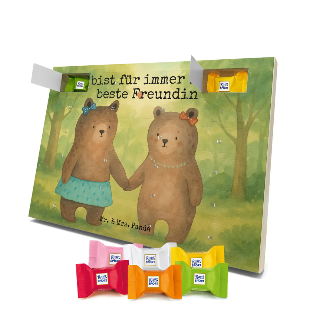 Chocolate advent calendar bear Girlfriend Design teddy bear, cuddly toy, bear girlfriend best friend love proof of love loves buddy buddy