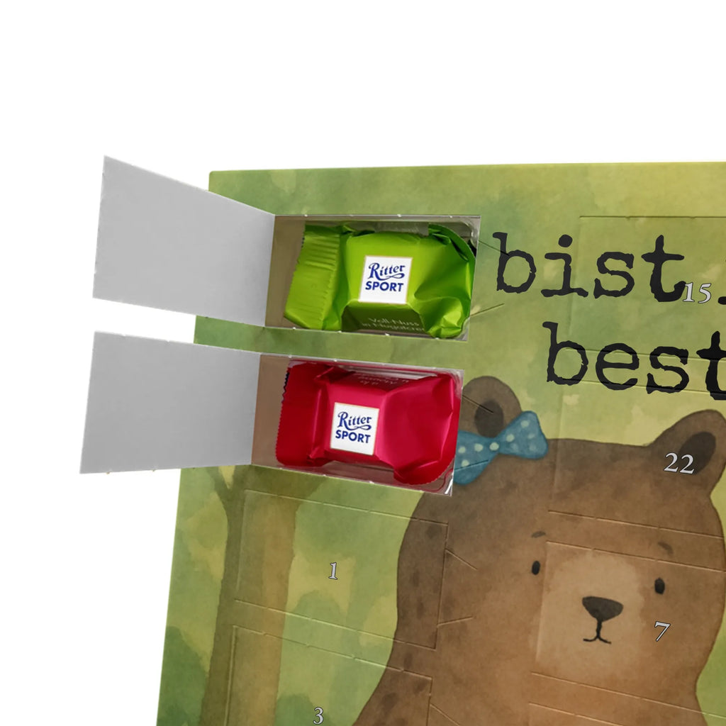 Chocolate advent calendar bear Girlfriend Design teddy bear, cuddly toy, bear girlfriend best friend love proof of love loves buddy buddy