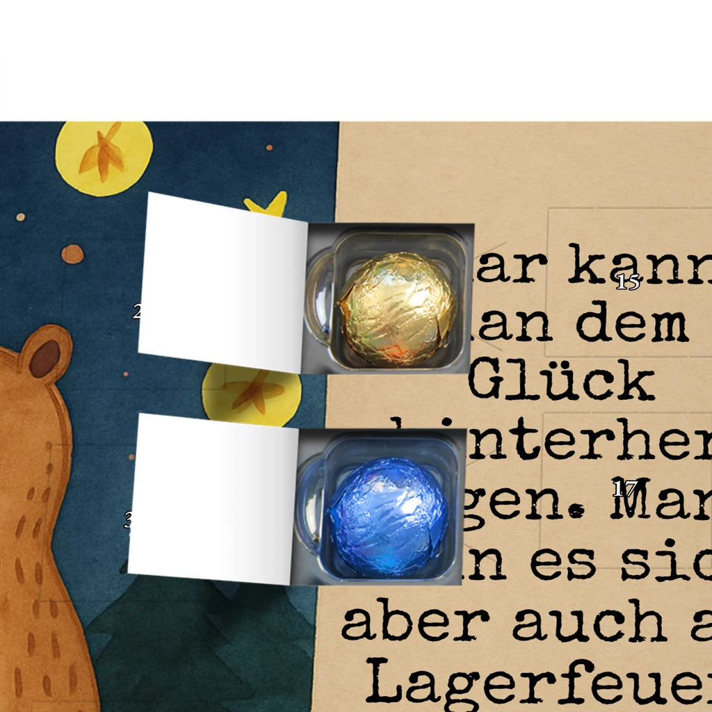 Chocolate advent calendar Bear & Ladybird campfire Design teddy bear, cuddly toy, Campfire