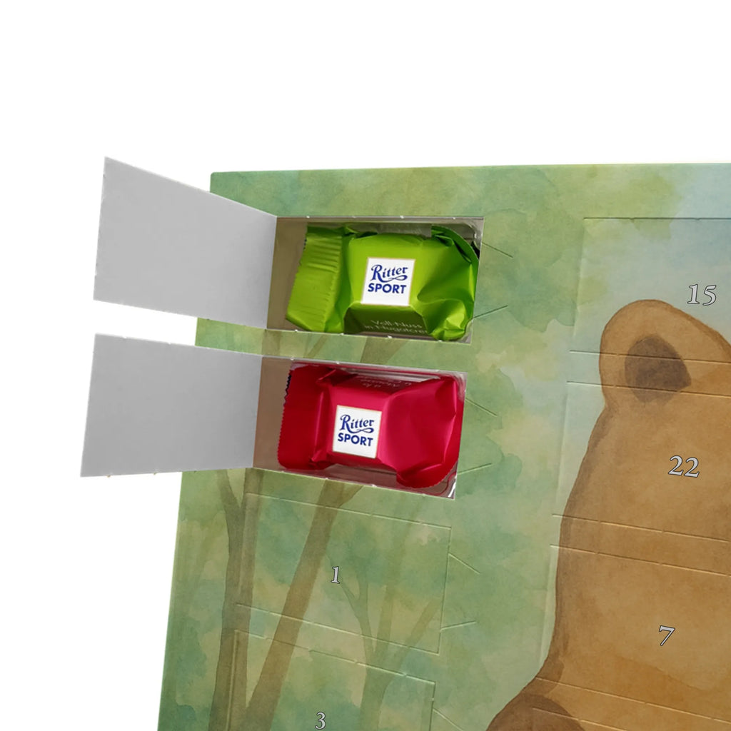 Chocolate advent calendar bear infant Design teddy bear, cuddly toy, grandchild, baptism, baptized child, nephew, birth, mother, birthday, parents, grandson, congratulations, niece