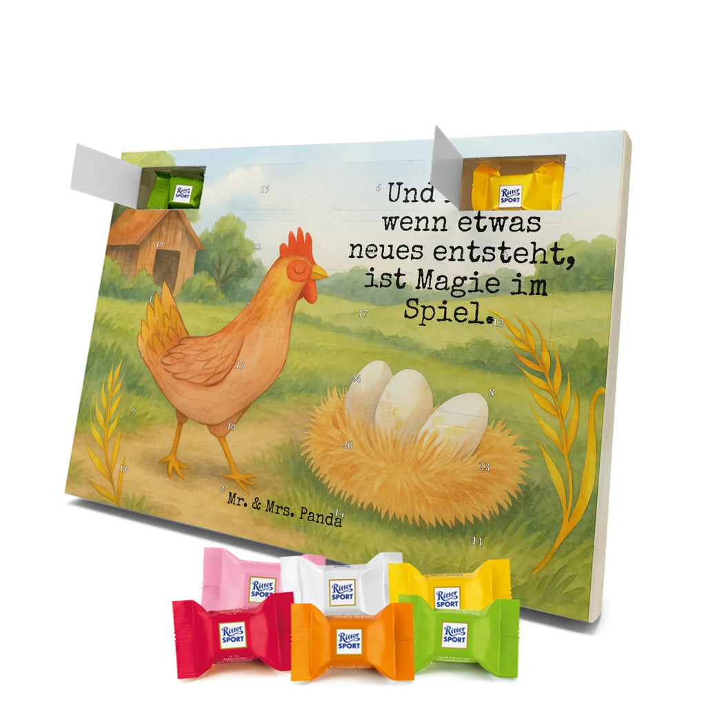 Chocolate advent calendar Chicken Proud Design farm, farm animals, animals, birth, pregnancy, cock, hen, yard, saying, magic, eggs, country life, chicken
