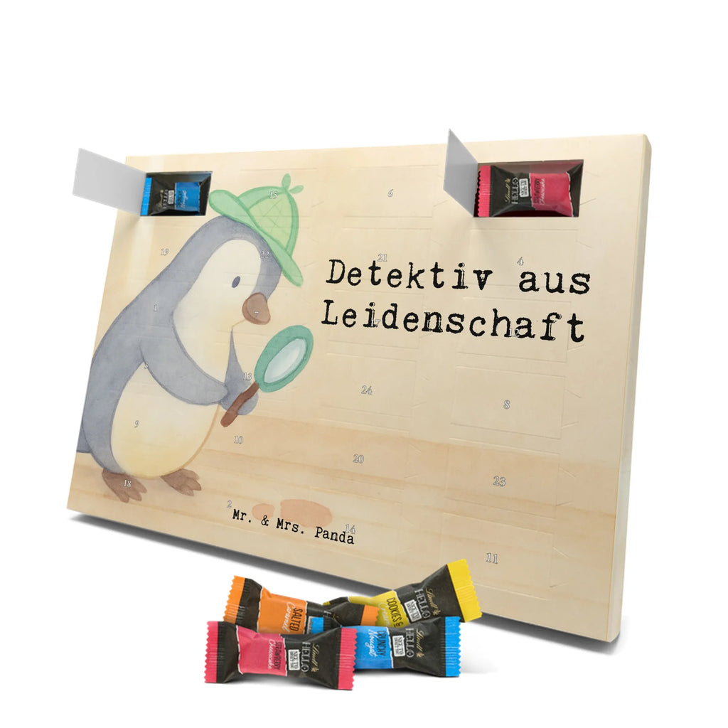 Chocolate advent calendar Detective passion Design gift, promotion, anniversary, retirement, sayings, job start, gift idea, best, farewell gift, profession, passing exam