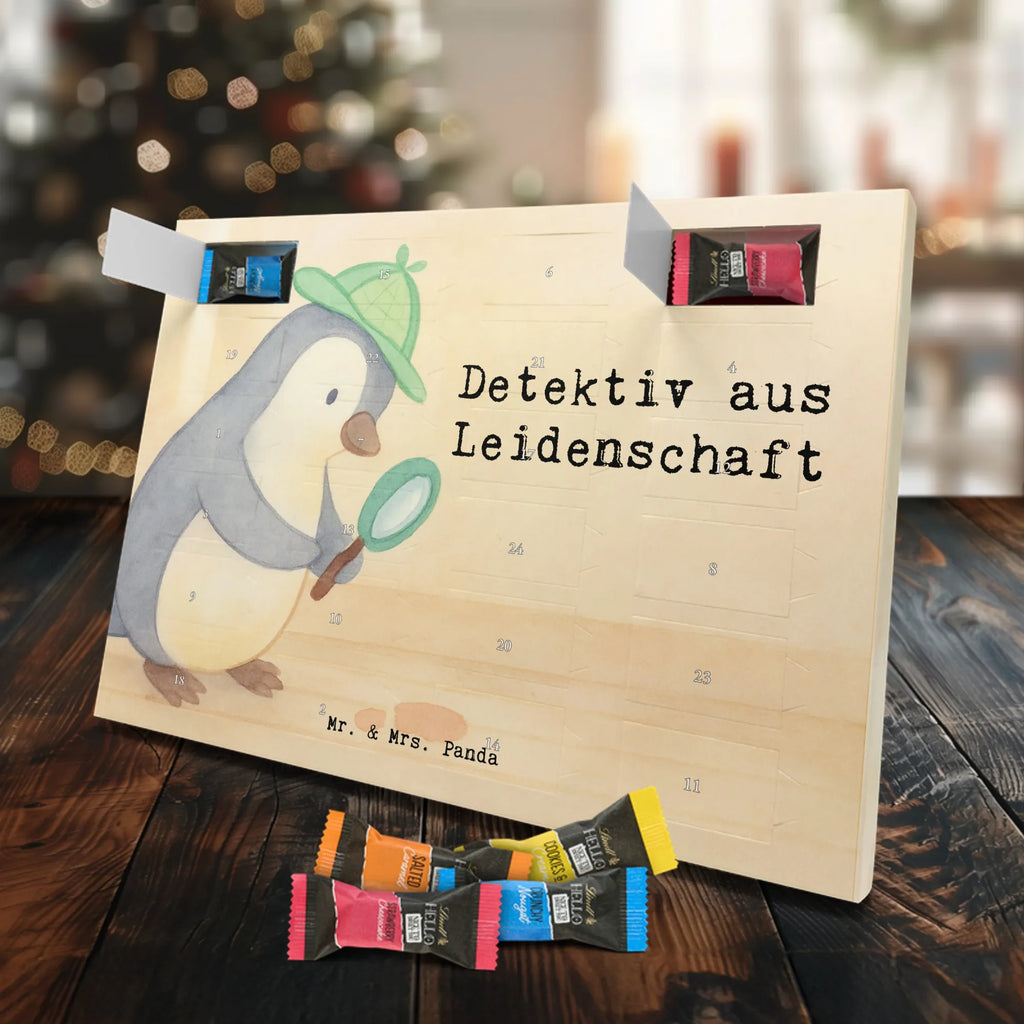 Chocolate advent calendar Detective passion Design gift, promotion, anniversary, retirement, sayings, job start, gift idea, best, farewell gift, profession, passing exam