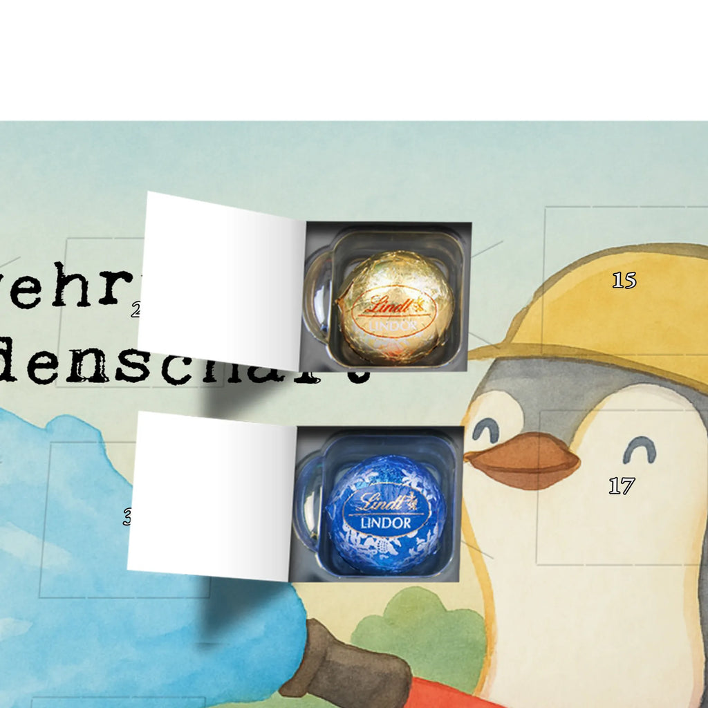 Chocolate advent calendar firefighter passion Design gift, promotion, anniversary, retirement, sayings, job start, gift idea, best, farewell gift, profession, passing exam