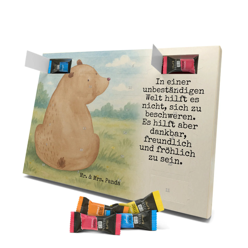 Chocolate advent calendar bear shoulder look Design teddy bear, cuddly toy, world view, wisdom, bears, self-esteem, bear love