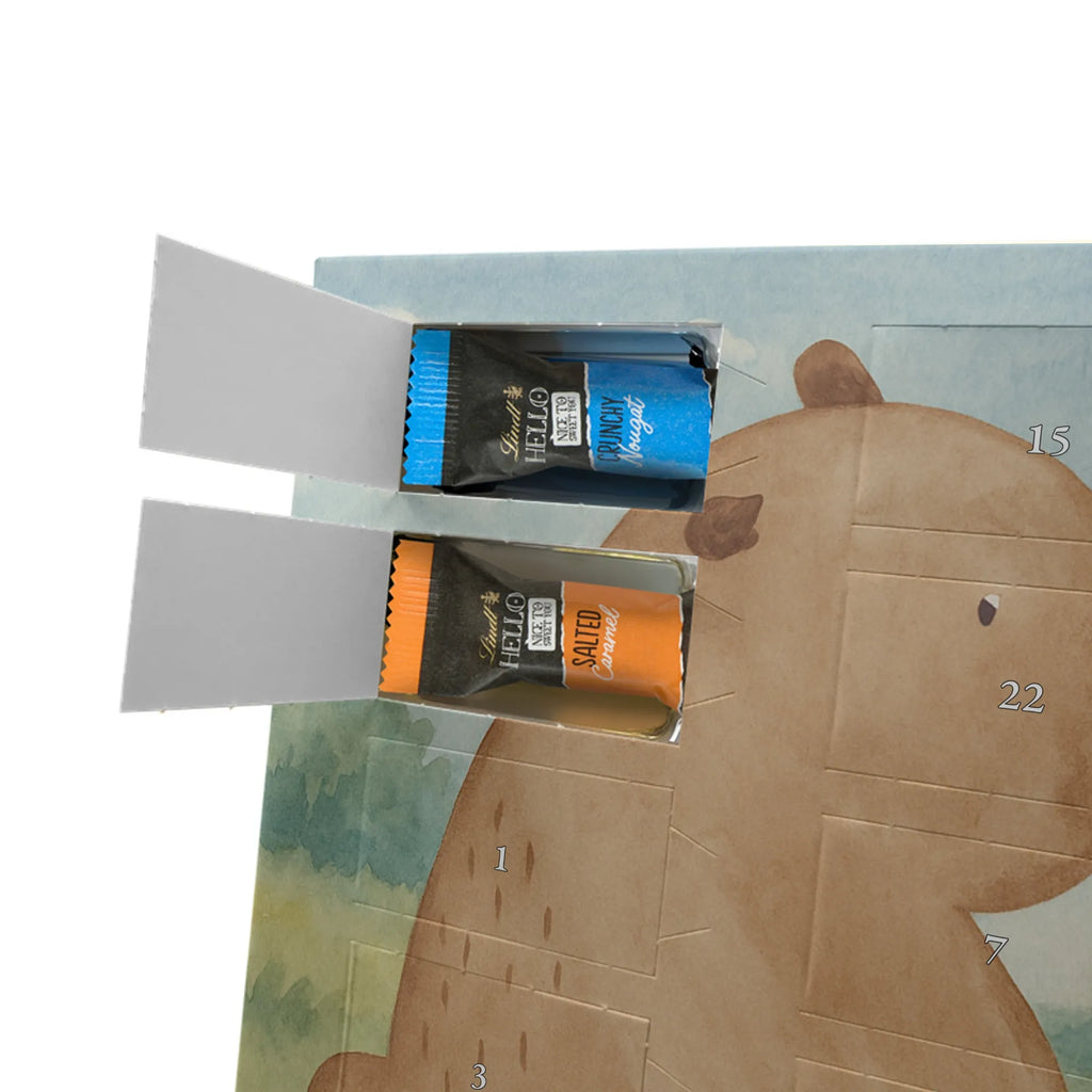 Chocolate advent calendar bear shoulder look Design teddy bear, cuddly toy, world view, wisdom, bears, self-esteem, bear love