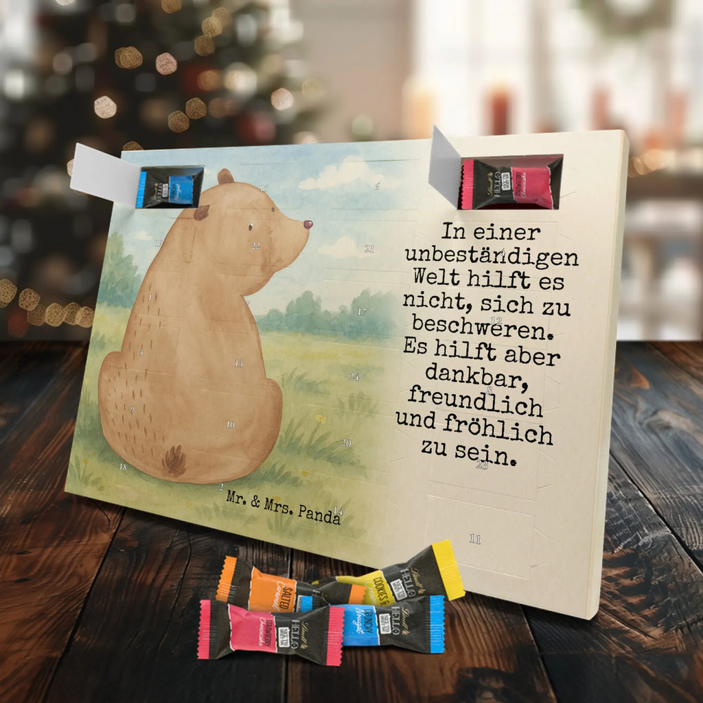 Chocolate advent calendar bear shoulder look Design teddy bear, cuddly toy, world view, wisdom, bears, self-esteem, bear love