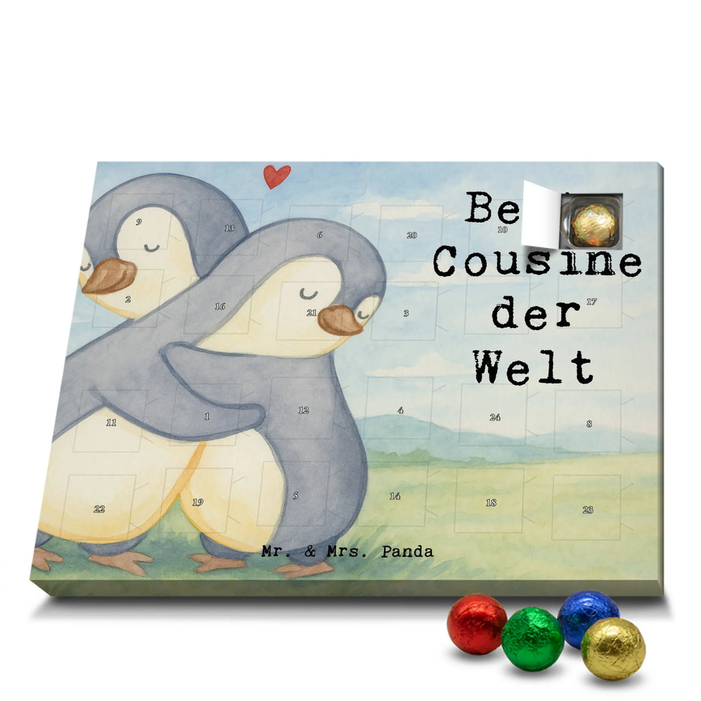Chocolate advent calendar penguin best cousin in the world Design thank you, birthday, gift idea, birthday present, gift tip, make you happy, giving, for, gift, daughter of aunt, relatives, daughter of uncle