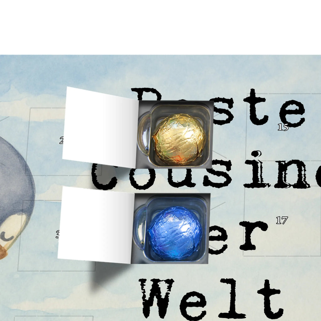 Chocolate advent calendar penguin best cousin in the world Design thank you, birthday, gift idea, birthday present, gift tip, make you happy, giving, for, gift, daughter of aunt, relatives, daughter of uncle