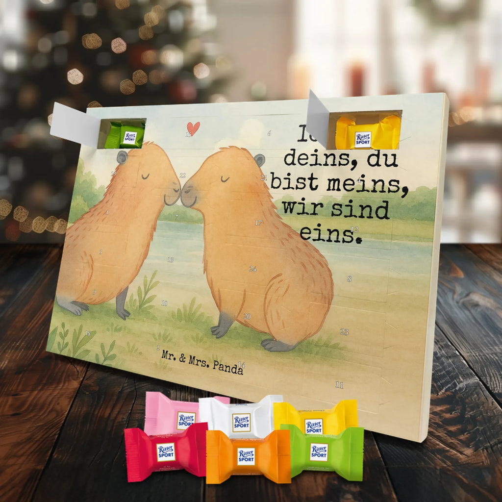 Chocolate advent calendar Capybara love Design gift ideas, gifts, card, animal lover, special gifts, good mood, funny sayings, hand drawn, cute animal motives, cute, small animals