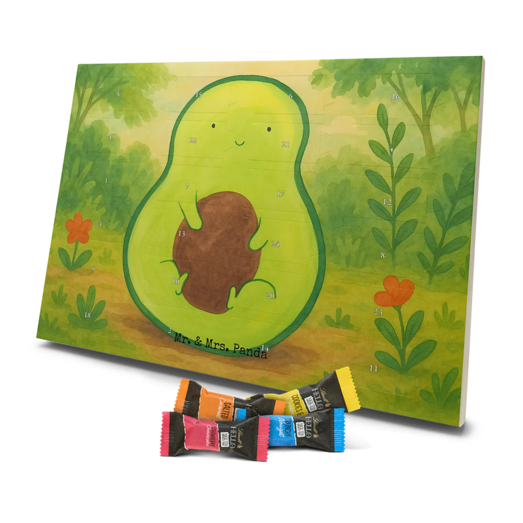 Chocolate advent calendar avocado core Design vegetables, saying life, avocado seed, seed, plant