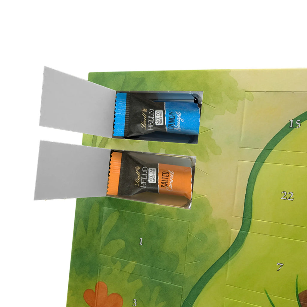 Chocolate advent calendar avocado core Design vegetables, saying life, avocado seed, seed, plant