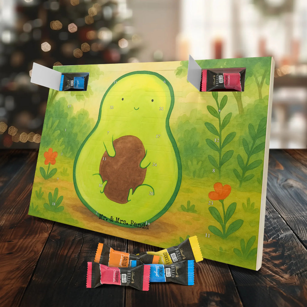 Chocolate advent calendar avocado core Design vegetables, saying life, avocado seed, seed, plant