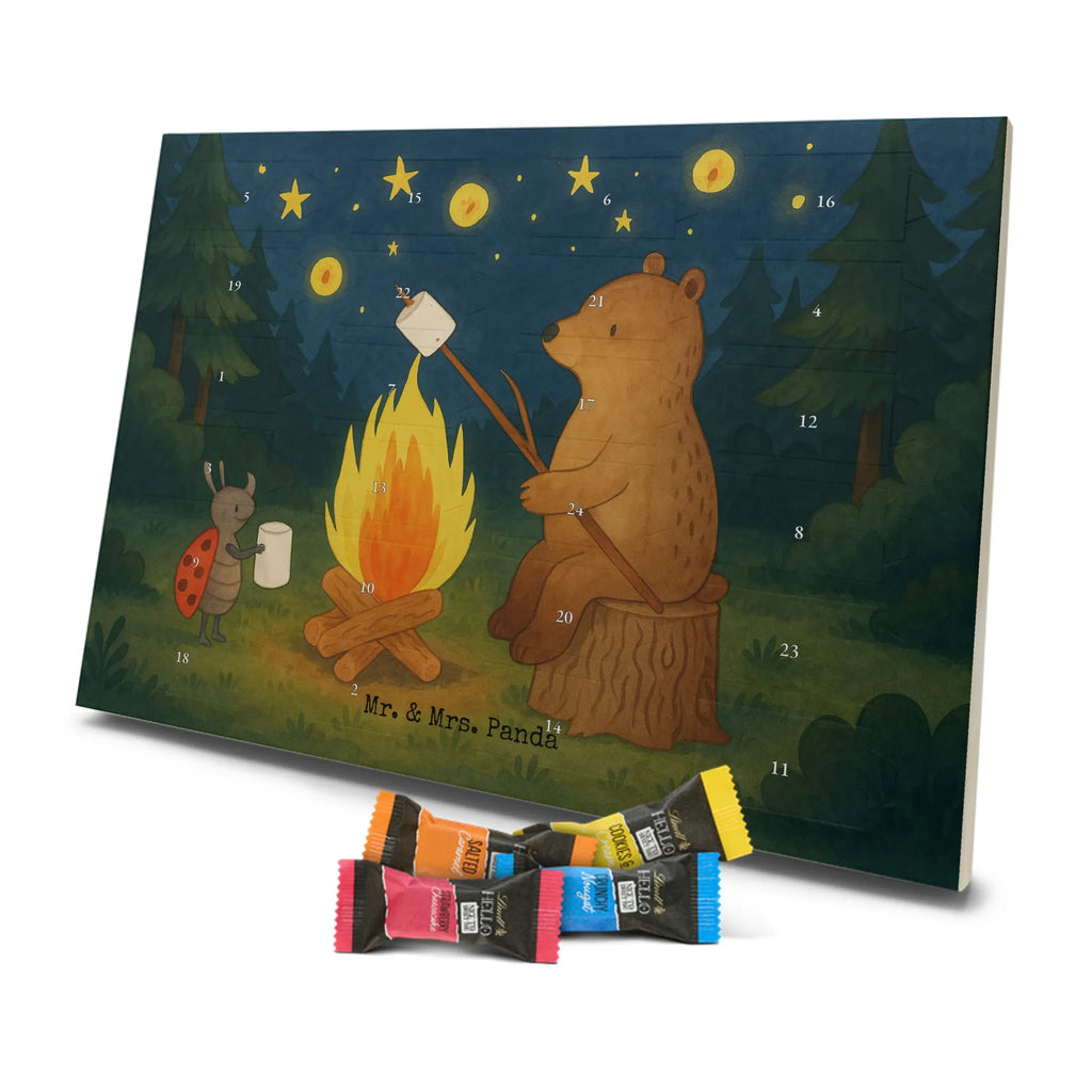 Chocolate advent calendar Bear & Ladybird campfire Design teddy bear, cuddly toy, Campfire