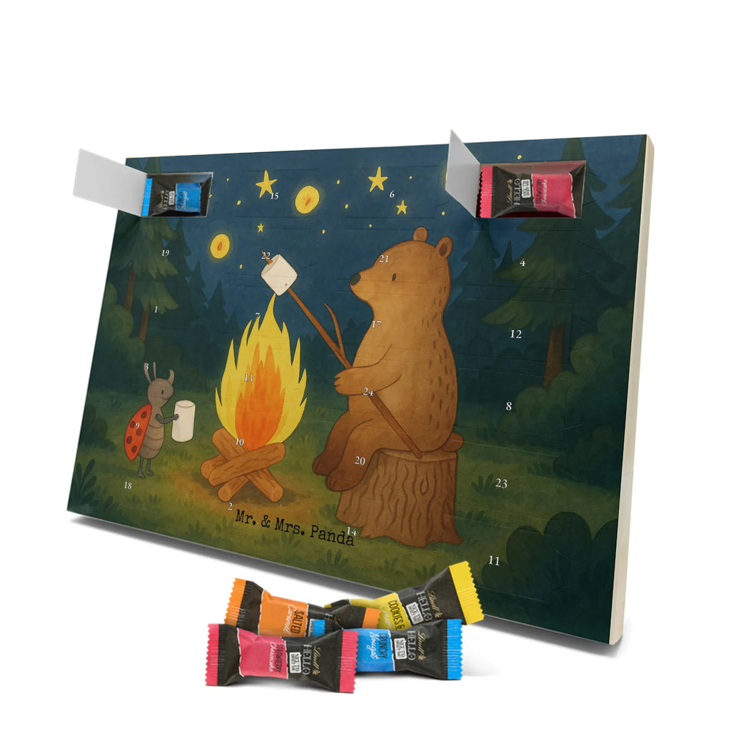 Chocolate advent calendar Bear & Ladybird campfire Design teddy bear, cuddly toy, Campfire