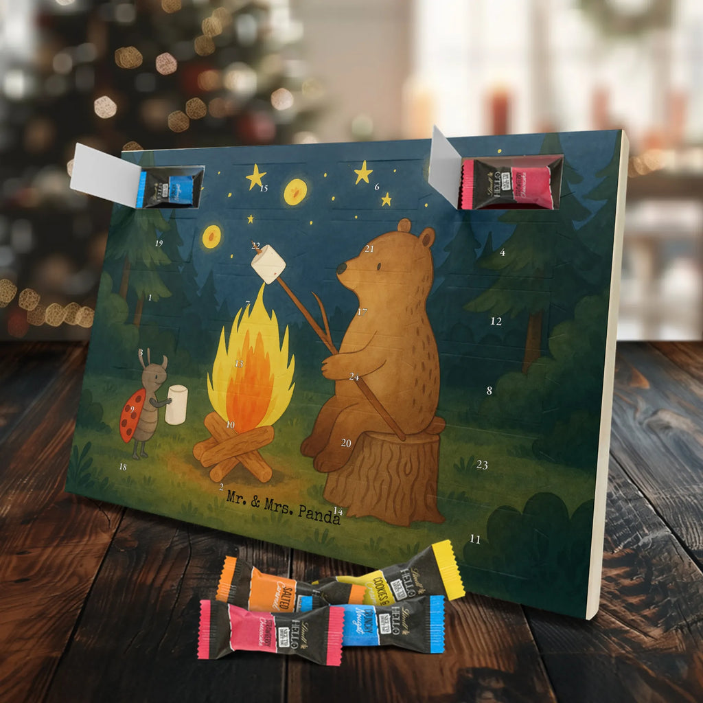 Chocolate advent calendar Bear & Ladybird campfire Design teddy bear, cuddly toy, Campfire