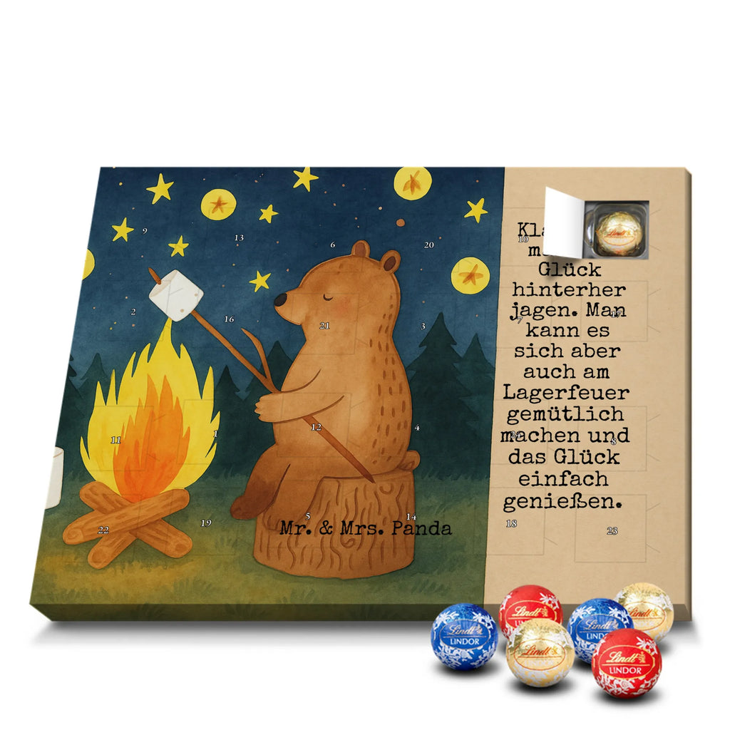 Chocolate advent calendar Bear & Ladybird campfire Design teddy bear, cuddly toy, Campfire
