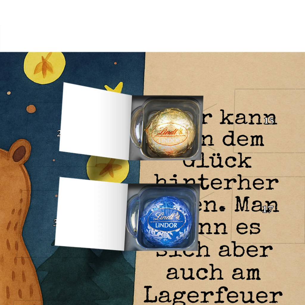 Chocolate advent calendar Bear & Ladybird campfire Design teddy bear, cuddly toy, Campfire