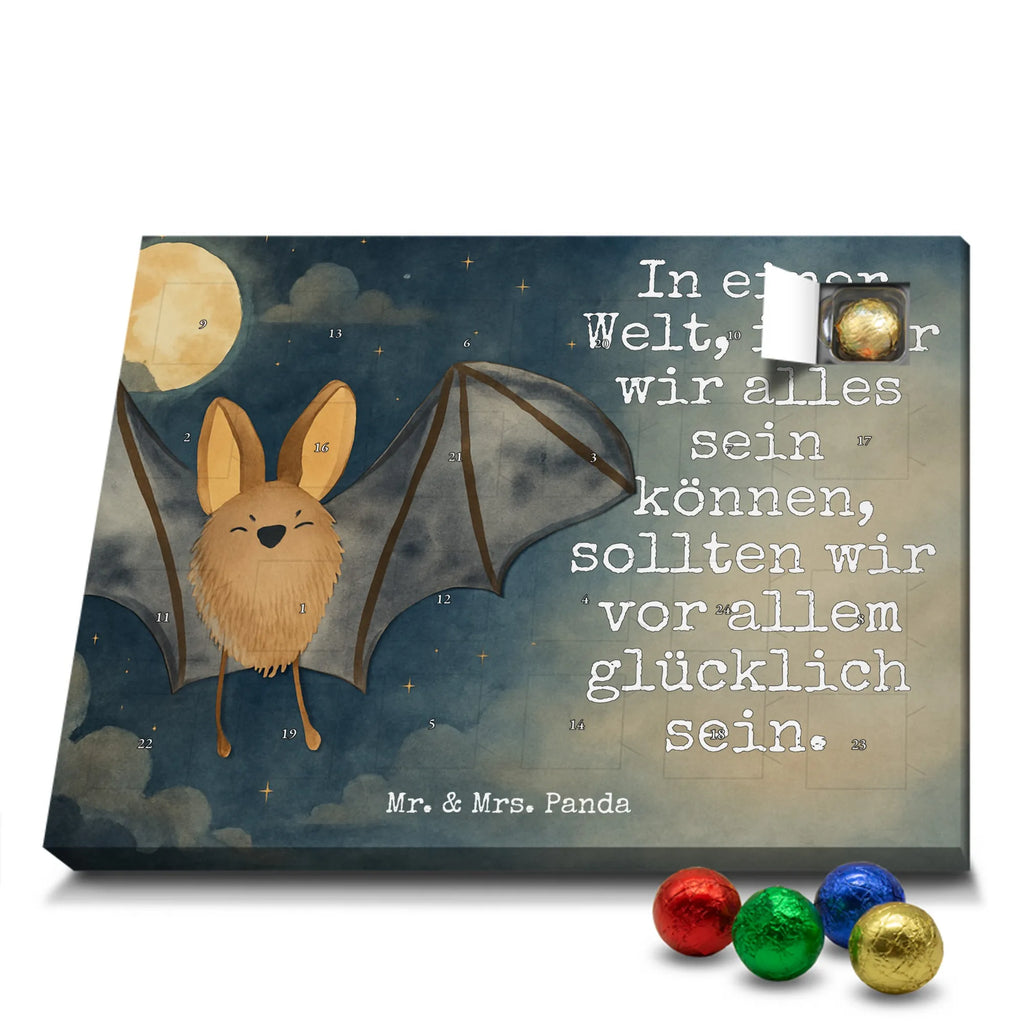 Chocolate advent calendar bat wing Design card, gift ideas, gifts, small animals, cute, cute animal motives, hand drawn, funny sayings, good mood, special gifts, animal lover