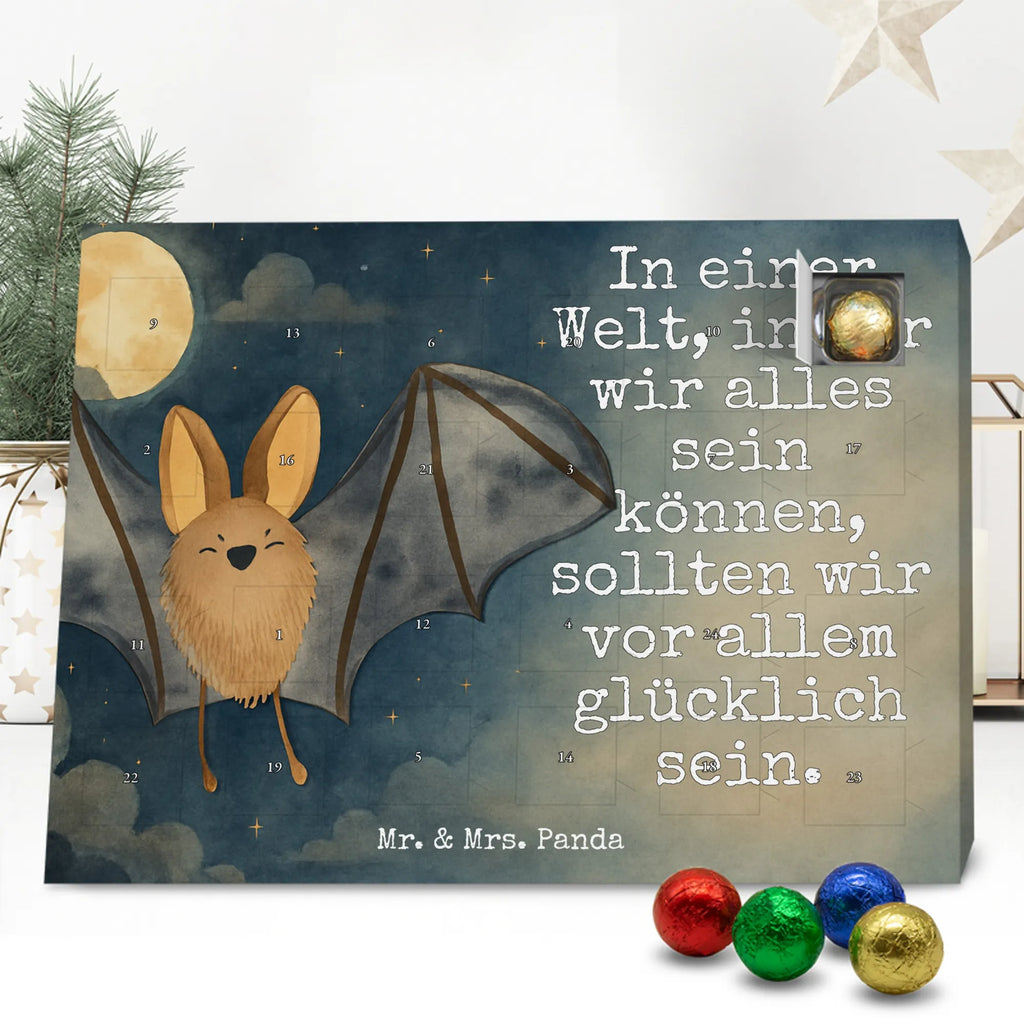 Chocolate advent calendar bat wing Design card, gift ideas, gifts, small animals, cute, cute animal motives, hand drawn, funny sayings, good mood, special gifts, animal lover
