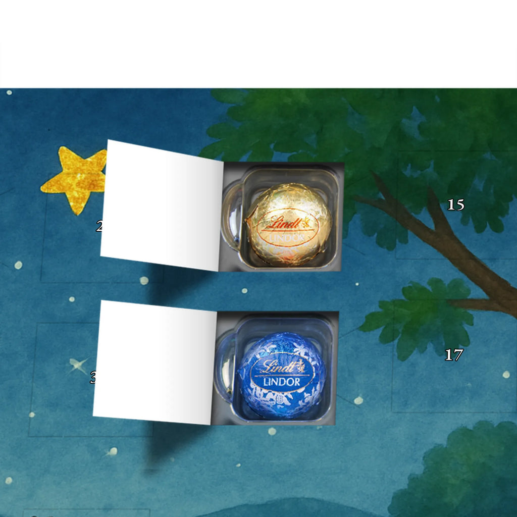 Chocolate advent calendar Pig Luck Design card, gift ideas, gifts, small animals, cute, cute animal motives, hand drawn, funny sayings, good mood, special gifts, animal lover, asterisks, stars, piglet, goals, lucky charm, Lucky bastard. Luck