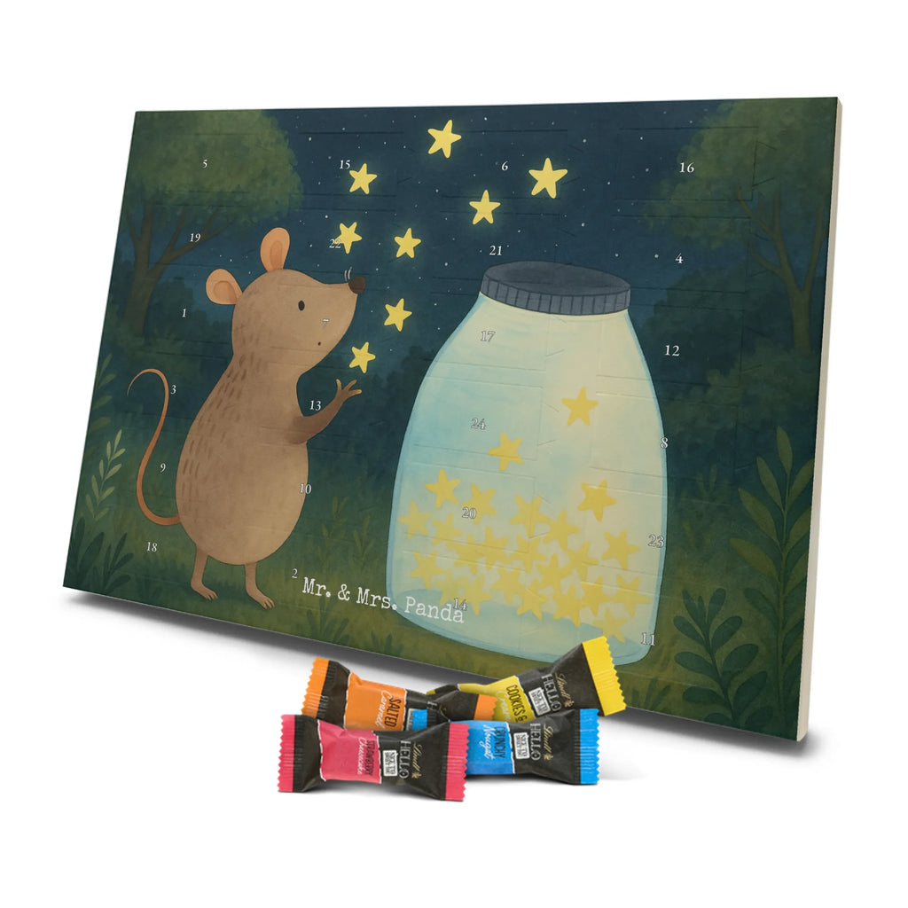 Chocolate advent calendar Mouse Stars Design card, gift ideas, gifts, small animals, cute, cute animal motives, hand drawn, funny sayings, good mood, special gifts, animal lover, birthday, child, baptism, baptism gift, birth, hope, child birthday, first child, wish, stars, Mouse, pregnancy