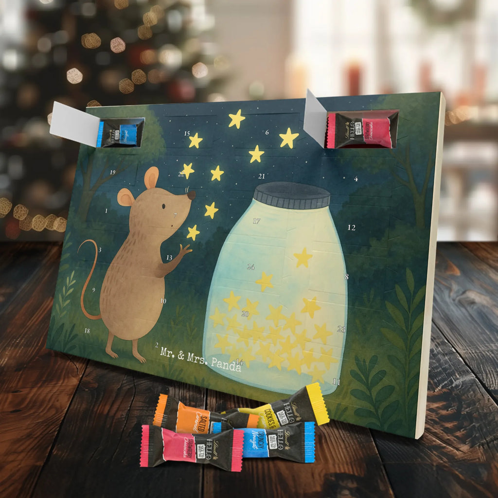 Chocolate advent calendar Mouse Stars Design card, gift ideas, gifts, small animals, cute, cute animal motives, hand drawn, funny sayings, good mood, special gifts, animal lover, birthday, child, baptism, baptism gift, birth, hope, child birthday, first child, wish, stars, Mouse, pregnancy