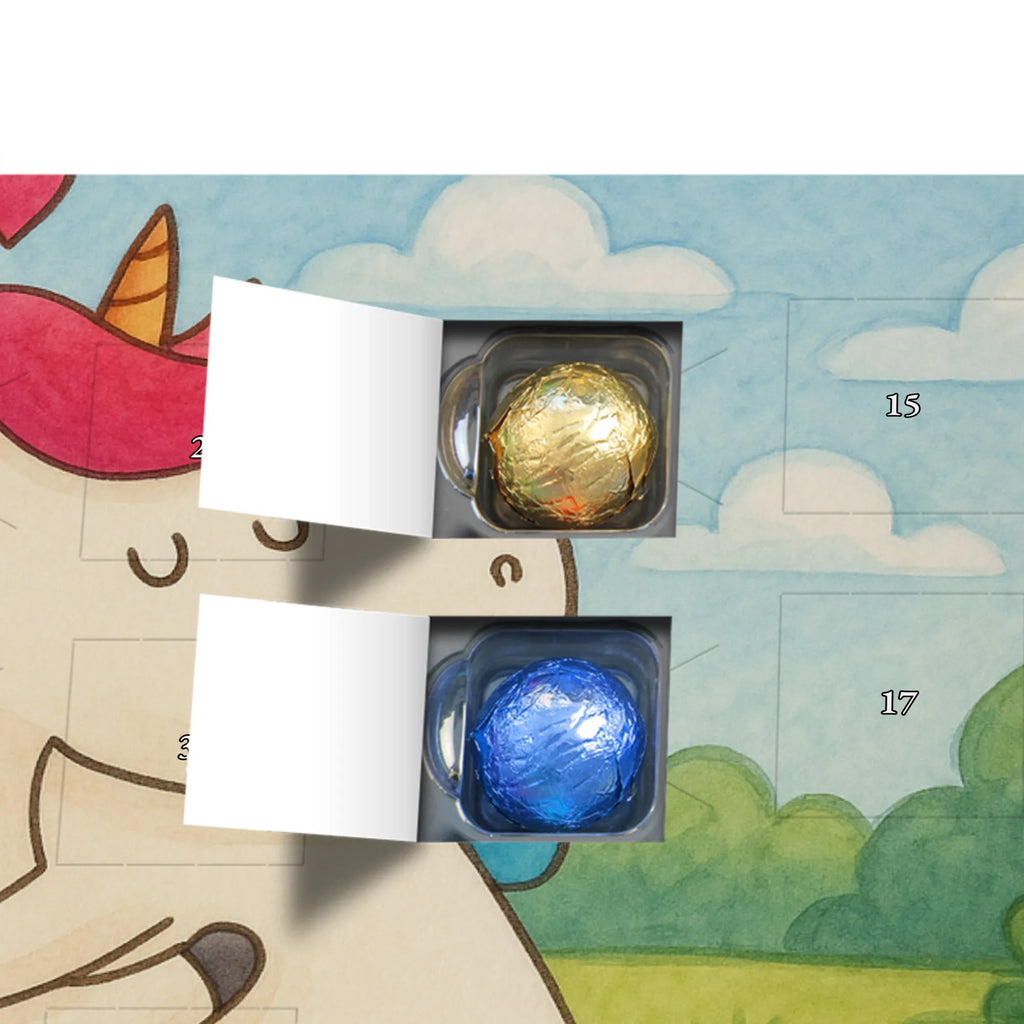 Chocolate advent calendar unicorn communication Design present, marriage, gift, witty, saying, valentine's day, Thank you