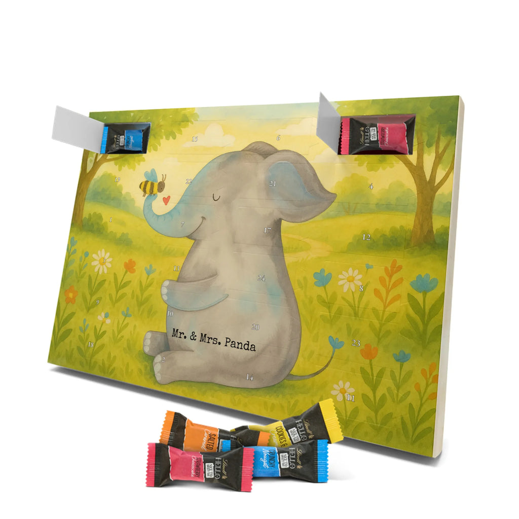 Chocolate advent calendar elephant bee Design card, gift ideas, gifts, small animals, cute, cute animal motives, hand drawn, funny sayings, good mood, special gifts, animal lover, anniversary, wedding gift, proof of love, marriage proposal, love saying, elephant, love gift