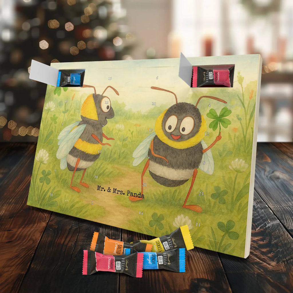 Chocolate advent calendar bumblebees shamrock Design card, gift ideas, gifts, small animals, cute, cute animal motives, hand drawn, funny sayings, good mood, special gifts, animal lover, bumblebee, saying happy, saying positive, saying beautiful, bee decoration, be happy, become happy