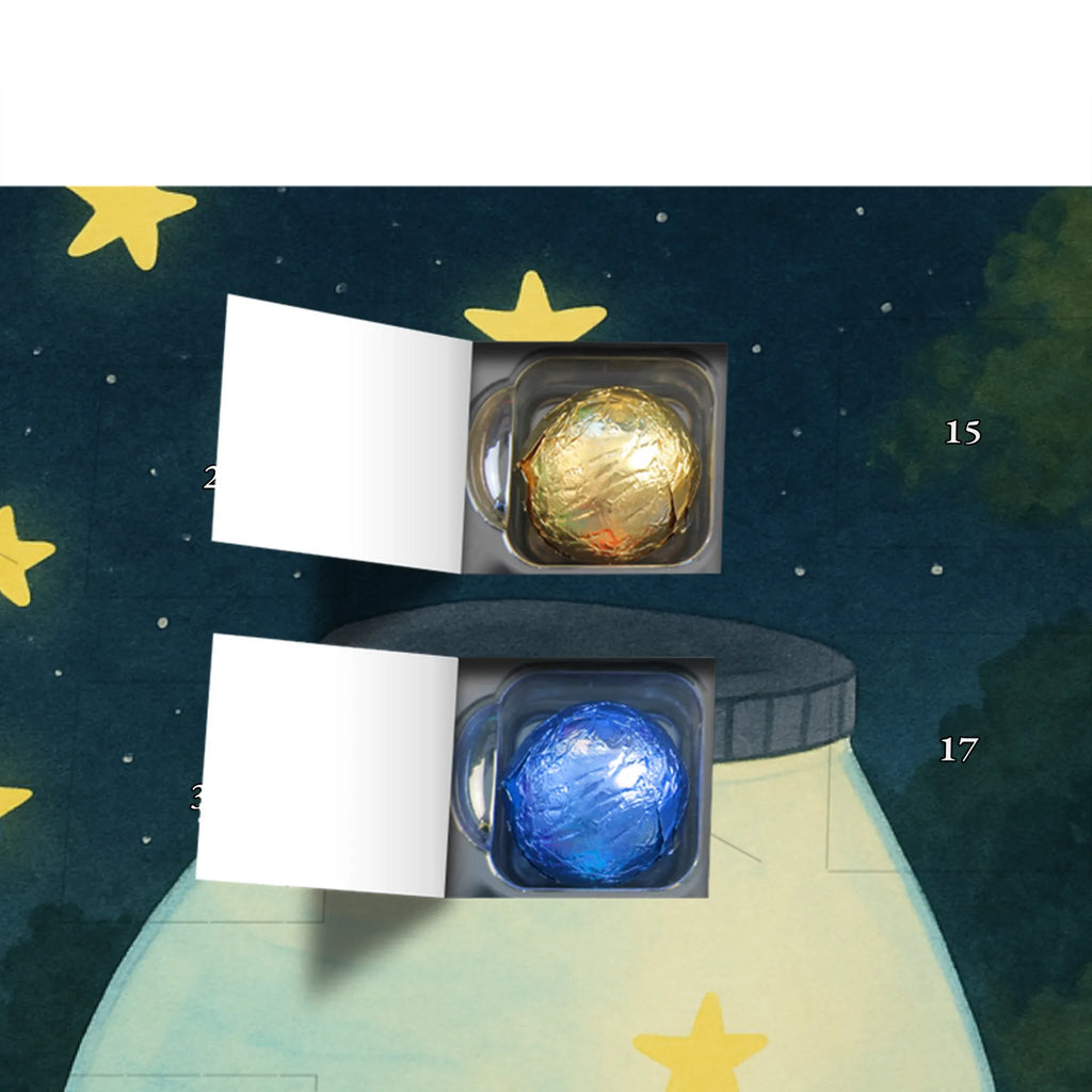 Chocolate advent calendar Mouse Stars Design card, gift ideas, gifts, small animals, cute, cute animal motives, hand drawn, funny sayings, good mood, special gifts, animal lover, birthday, child, baptism, baptism gift, birth, hope, child birthday, first child, wish, stars, Mouse, pregnancy