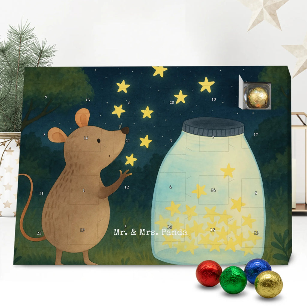 Chocolate advent calendar Mouse Stars Design card, gift ideas, gifts, small animals, cute, cute animal motives, hand drawn, funny sayings, good mood, special gifts, animal lover, birthday, child, baptism, baptism gift, birth, hope, child birthday, first child, wish, stars, Mouse, pregnancy