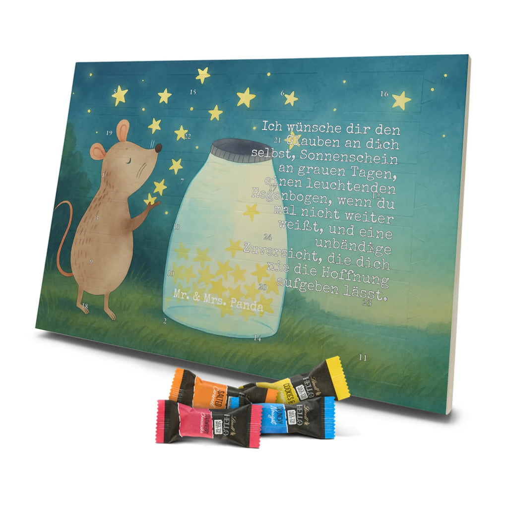 Chocolate advent calendar Mouse Stars Design card, gift ideas, gifts, small animals, cute, cute animal motives, hand drawn, funny sayings, good mood, special gifts, animal lover, birthday, child, baptism, baptism gift, birth, hope, child birthday, first child, wish, stars, Mouse, pregnancy