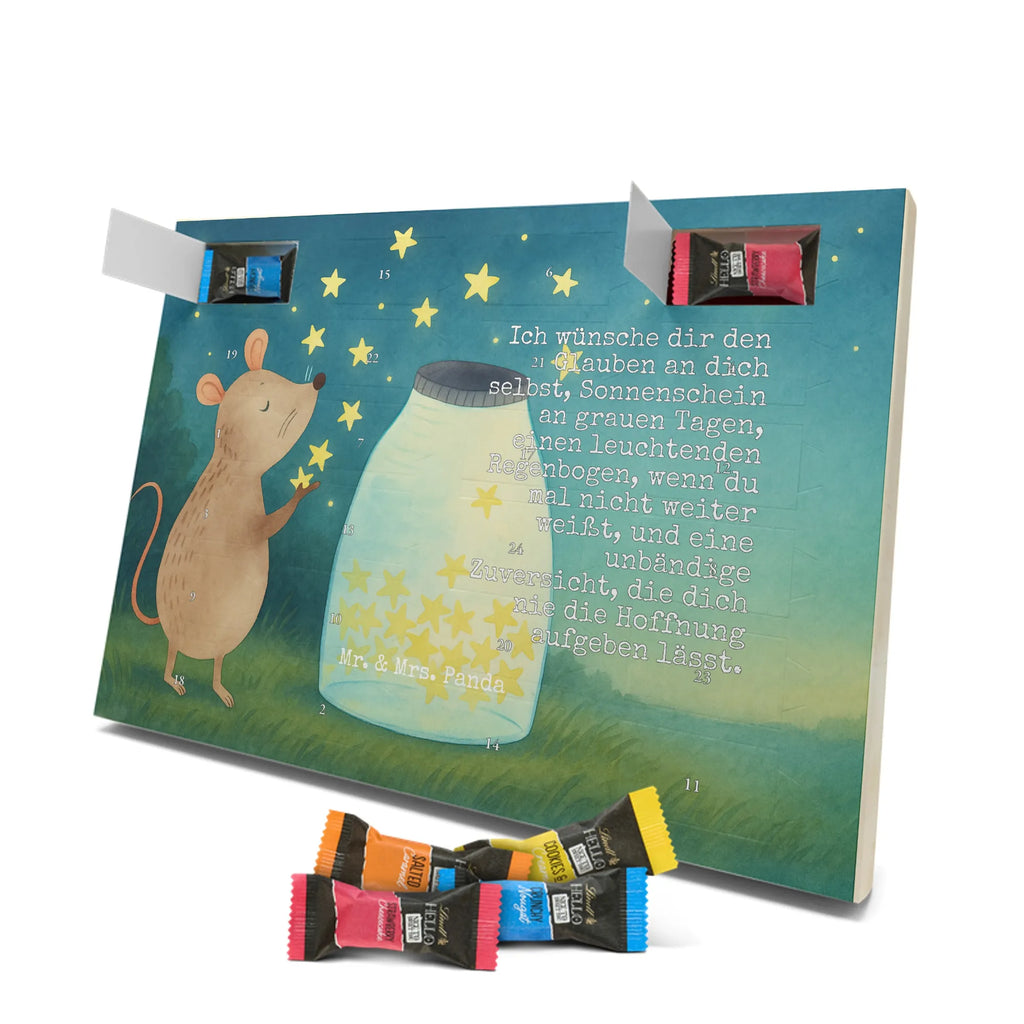 Chocolate advent calendar Mouse Stars Design card, gift ideas, gifts, small animals, cute, cute animal motives, hand drawn, funny sayings, good mood, special gifts, animal lover, birthday, child, baptism, baptism gift, birth, hope, child birthday, first child, wish, stars, Mouse, pregnancy