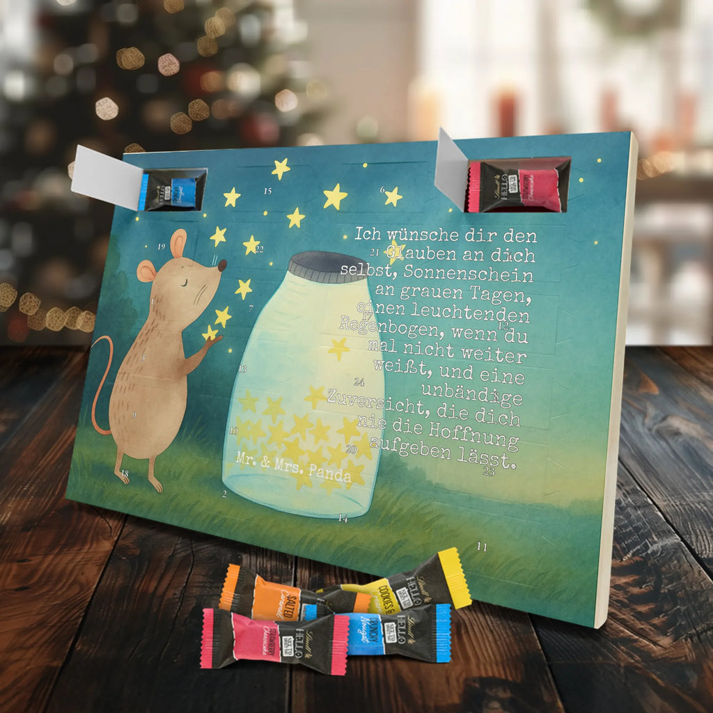 Chocolate advent calendar Mouse Stars Design card, gift ideas, gifts, small animals, cute, cute animal motives, hand drawn, funny sayings, good mood, special gifts, animal lover, birthday, child, baptism, baptism gift, birth, hope, child birthday, first child, wish, stars, Mouse, pregnancy