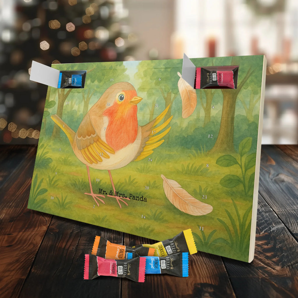 Chocolate advent calendar robin feathers Design card, gift ideas, gifts, small animals, cute, cute animal motives, hand drawn, funny sayings, good mood, special gifts, animal lover, bird, slogan courage, flying, motivation pictures, robin, motivation slogans, slogan motivation
