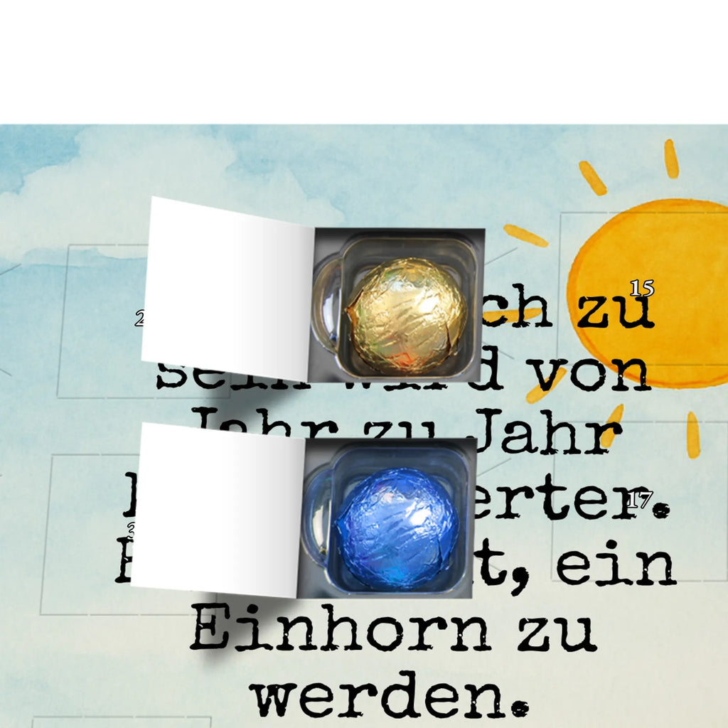 Chocolate advent calendar unicorn Suitcase Design adventure, suitcase, travel, holiday present, luggage, traveler gift