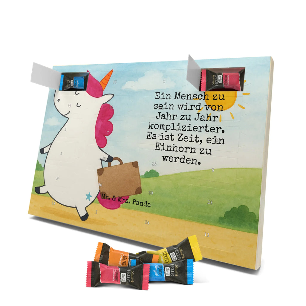 Chocolate advent calendar unicorn Suitcase Design adventure, suitcase, travel, holiday present, luggage, traveler gift