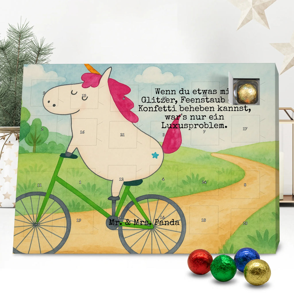 Chocolate advent calendar unicorn cyclist Design wheel, confetti, fairy dust, cycling, present, love affliction, cyclist gift, grief, luxury problem