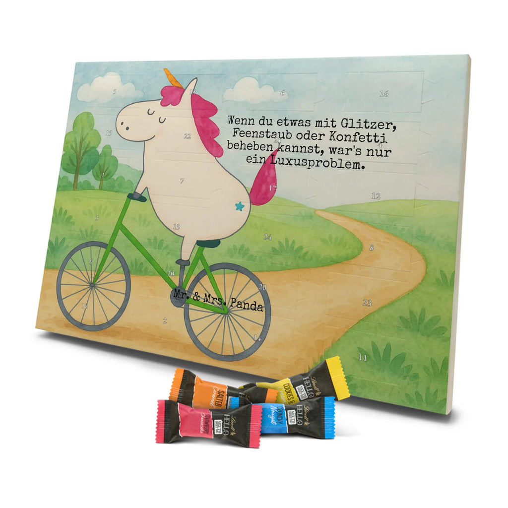 Chocolate advent calendar unicorn cyclist Design wheel, confetti, fairy dust, cycling, present, love affliction, cyclist gift, grief, luxury problem
