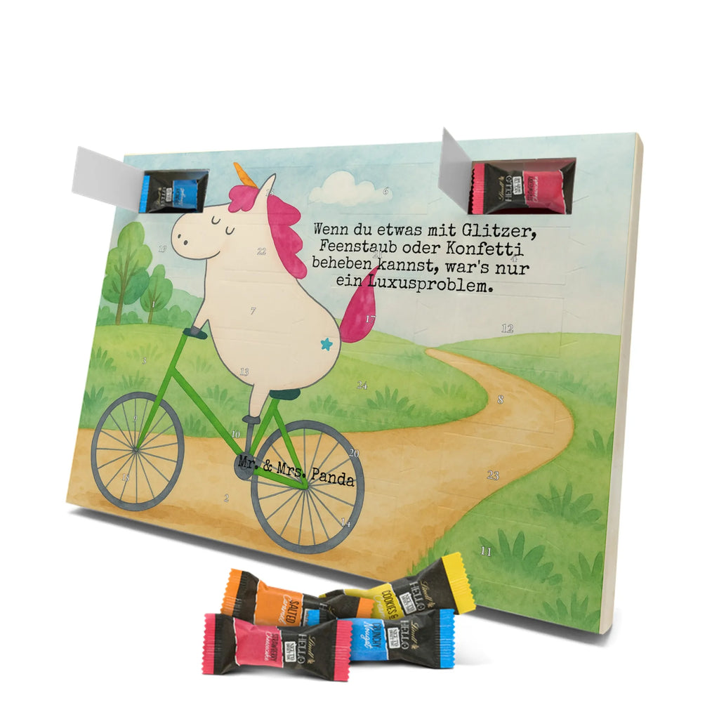 Chocolate advent calendar unicorn cyclist Design wheel, confetti, fairy dust, cycling, present, love affliction, cyclist gift, grief, luxury problem
